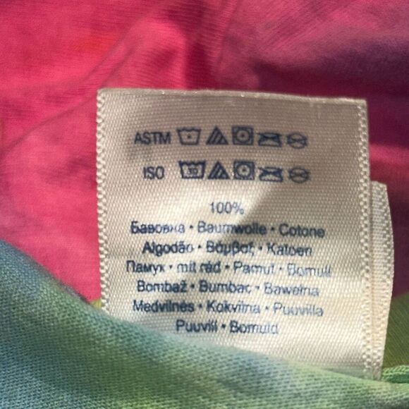 Colortone Multicolor Tie Dye Dancing Bears Short Sleeve T-Shirt Ladies Medium - Picture 4 of 9